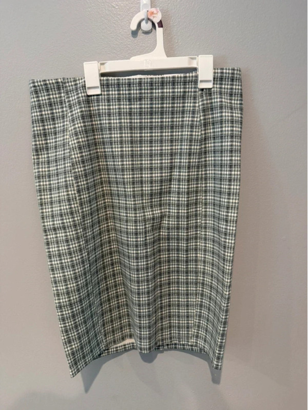 Liverpool Los Angeles Bia Knit Pencil Skirt Blue Plaid Size 12 NWT